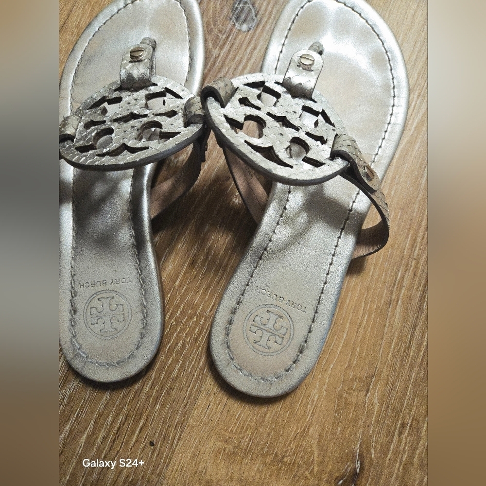 Tory Burch Silver Women's Sandals - Picture 3 of 6